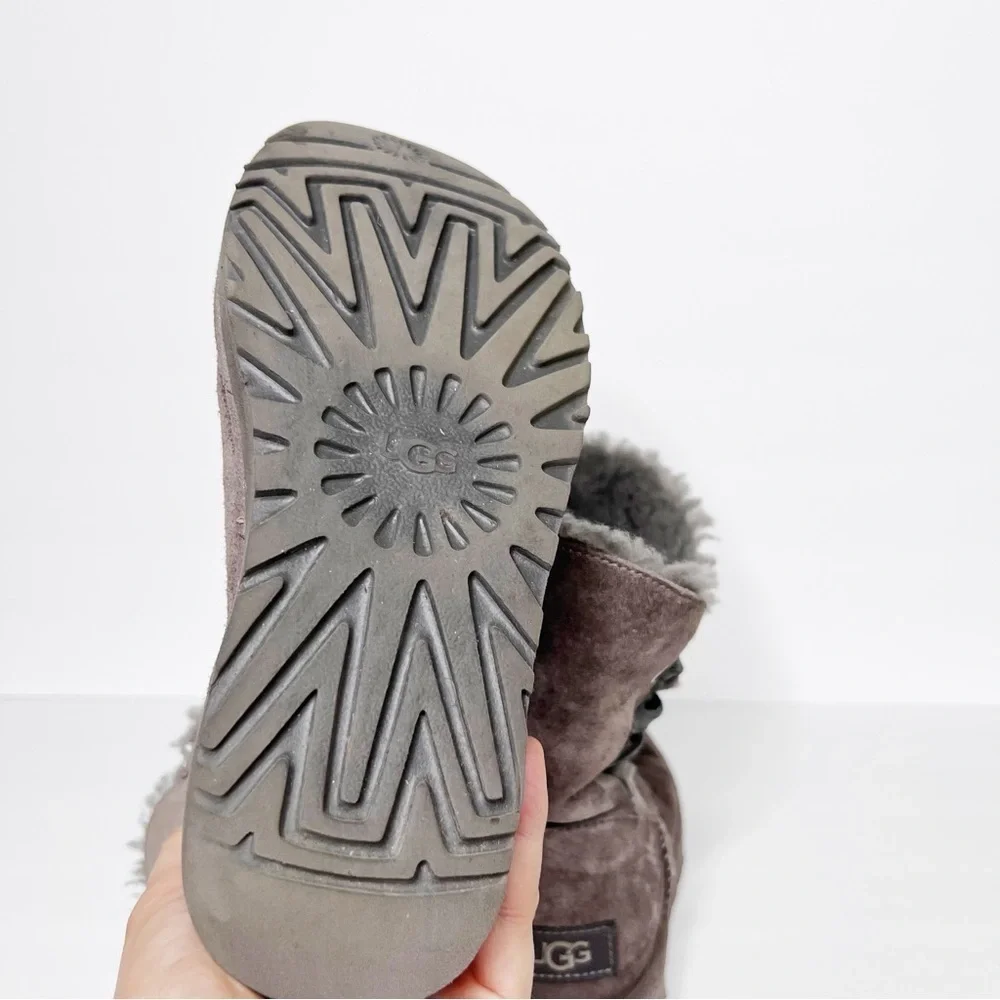 UGG Gray Sherpa Lined Snow Winter Boots Size 5 Women’s